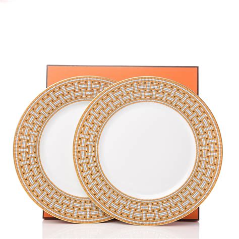 hermes mosaique plate|hermes dinner set price.